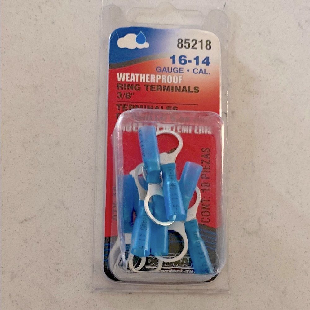 16-14 Weatherproof Ring Terminals - Blue 85218 16-14